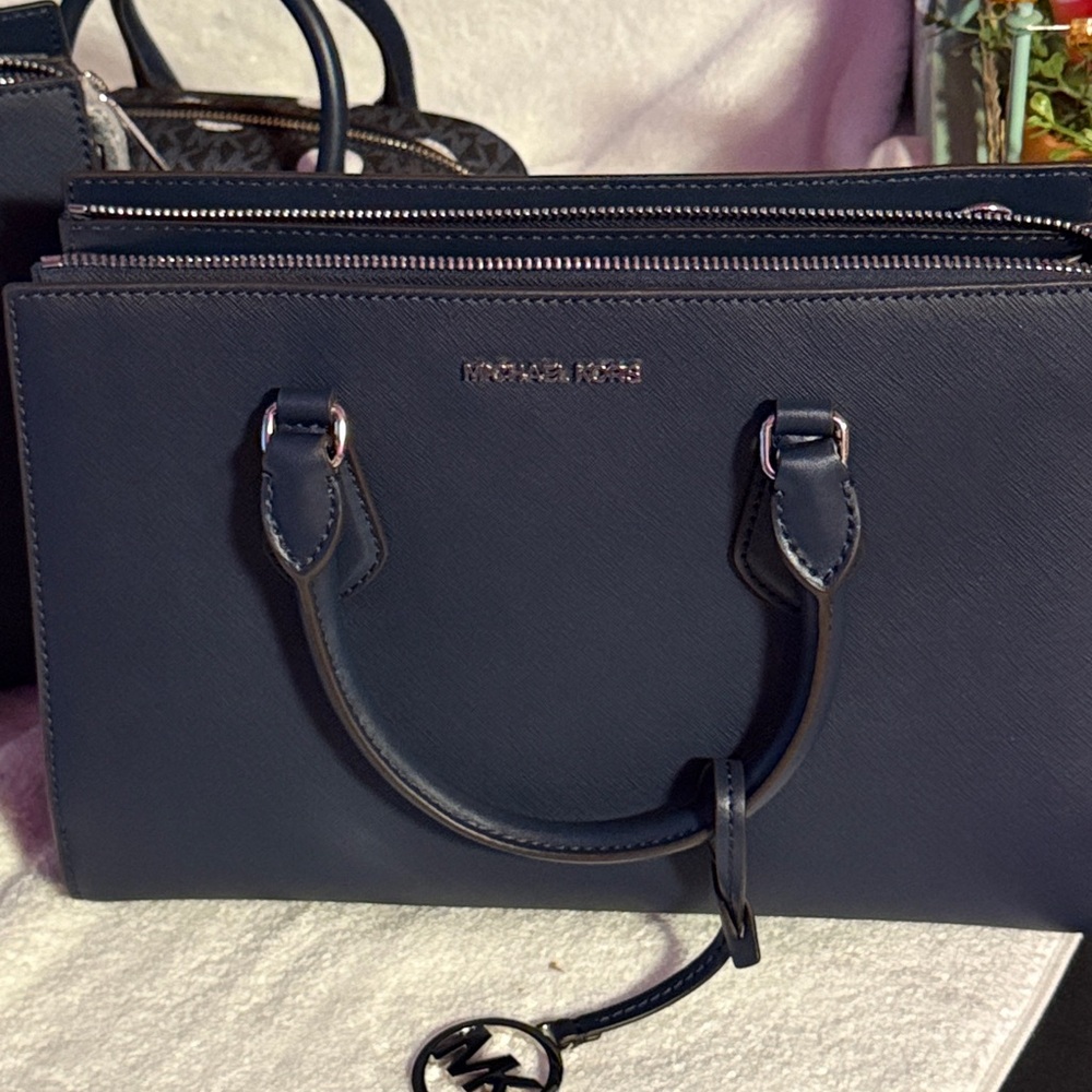 Michael Kors Dark Blue Satchel